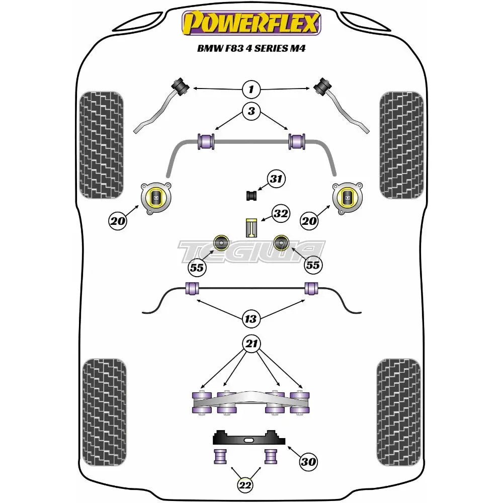 powerflex-road-black-series-dual-mount-rear-differential-bracket-bmw-4-f32-f33-f36-f82-f83-m4-14-13-bushes-923.jpg Powerflex Road & Black Series Dual-Mount Rear Differential Bracket BMW 4 Series F32 F33 F36 F82 F83 M4 14 13+ - Image 2